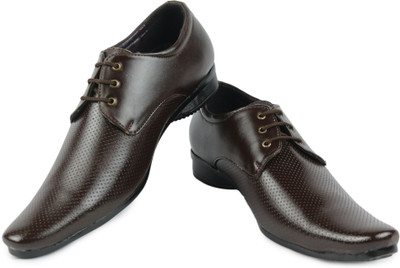 

Shoe Island Modish Coffee Brown Derby Formal Shoes Lace Up For Men(Brown