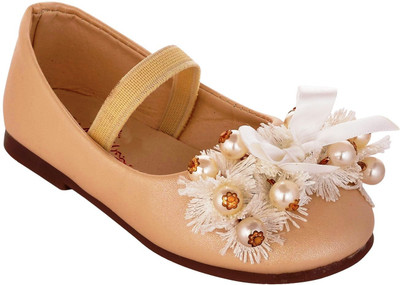 

Glinchy Synthetic Beige Comfortable Embroidery Bellies For Women(Beige