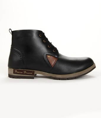 

Bacca Bucci High Ankle Length Boots For Men(Black