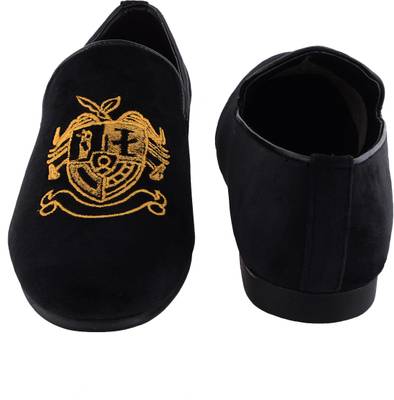 Fashion67 Embroidery on Black Velvet Slip-on Slip On