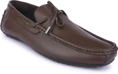 

Buckle Up MENS LEATHER SHOES BUR-1_BROWN-Size- Boat Shoes For Men(Brown