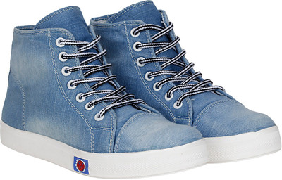 Kraasa StepUp Canvas Shoes For Women(Blue, Skyblue