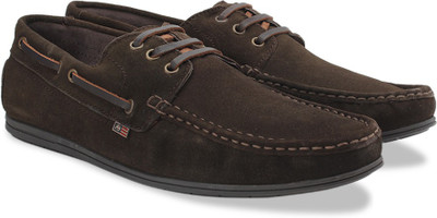 Arrow Casual Lace Up Boat shoes For Men(Brown, Dark brown