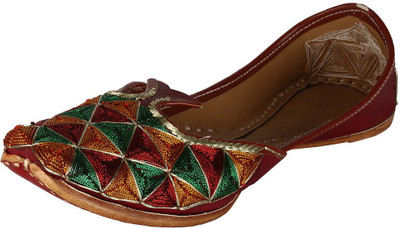 

Saashiwear Punjabi Jutis For Women(Red)