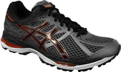 

Asics Gel-Cumulus 17 Men Running Shoes For Men(Grey, Smoked pearl::black::flash orange