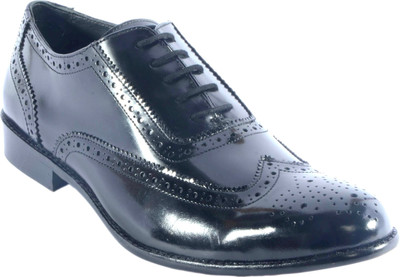 

Urban Nation British Luxurious Exotic Leather Brogue Shoe Lace Up For Men(Black