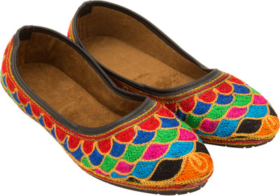 

Footrendz Embroidered Jutis For Women(Multicolor), Red::blue::green::pink::black