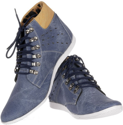 

Per Te Solo Mount Men'S Synthetic Leather Sneakers For Men(Blue