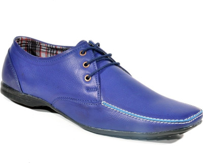 

Big Wing Attractve Blue Lace Up Shoes For Men(Blue)