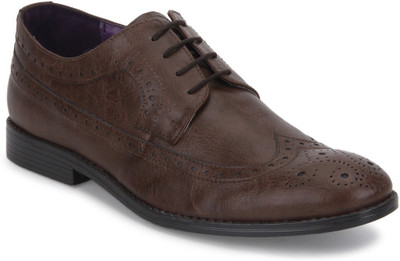 

Knotty Derby Oliver Longwing Brogue Party Wear Shoes For Men(Brown