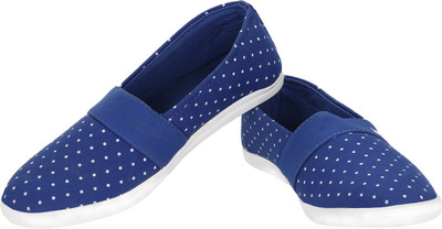 

Baba Enterprises Polka Dot Loafers For Women(Blue), Sintilating blue