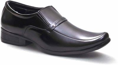 

Big Wing Step Black Formal Slip On Shoes For Men(Black)