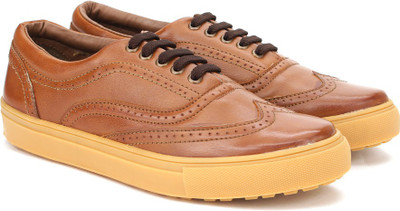 

Knotty Derby Alecto Wing Cap Brogue Sneakers For Men(Tan