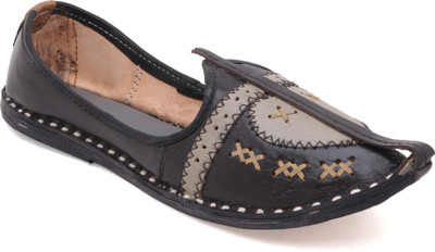 

Paduki Ethnic Footwear Mojaris For Men(Black