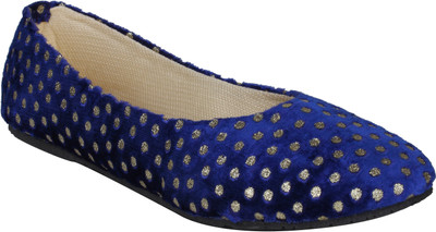 

Stylistry Maxis Toni Blue & Golden Dots Women Closed Toe Bellies For Women(Blue
