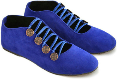 

Footrendz Elegant Velvet Casual Shoes For Women(Blue