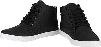 

Stylon Laced Boots For Men(Black, White, Rich black::chic white