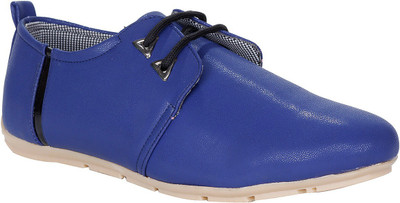 

Knight Ace Patent Canvas Shoes For Men(Blue)