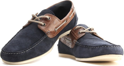 

Red Tape Men Genuine Leather Boat shoes For Men(Brown, Navy