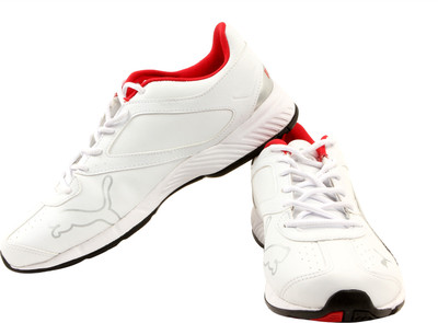 

Puma Tazon 5 Ind Running Shoes For Men(White, Red, White;puma silver;red