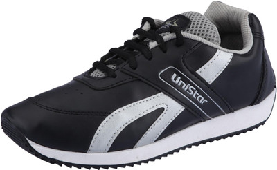 

Unistar 048 Synthetic Leather (Narrow Toe) Running Shoes For Men(Black