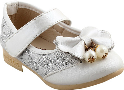 

Glinchy White Synthetic Comfortable Party Wear Embellished Bellies For Women(White