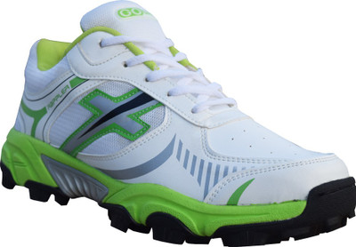 

Gowin Rappler RB Cricket Shoes For Men(White, Green), 12;white