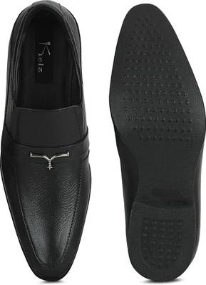 Kielz Kielz Black Formal Slip-Ons Shoes Corporate Casuals