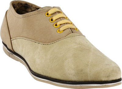 

Quarks Dual Color Oxfords Casual Shoes For Men(Beige