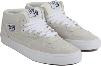 

Vans Half Cab Mid Ankle Sneakers For Men(Beige, (suede) white/true white