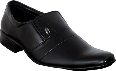 

Adjoin Steps Slip On Black Formal Shoe For Men(Black