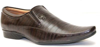 

Guava Textured Formal Shoe - Black Slip On For Men(Black, 01;black