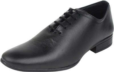 

Molessi Single Piece Genuine Leather Black Designer Lace Up Shoes For Men(Black), 04;black