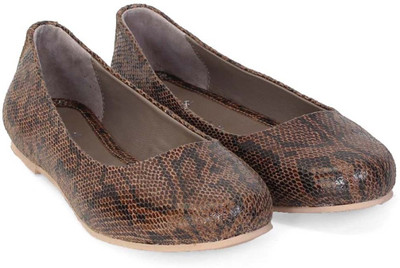 

Brune Snake Print Women Bellies For Women(Brown