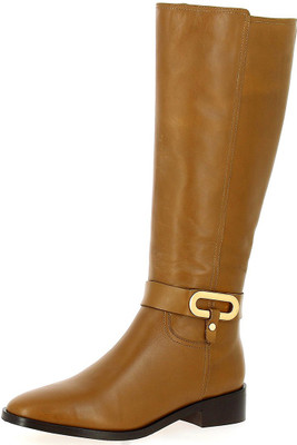 

Saint G Women Tan Leather Long Boots For Women(Tan