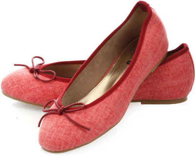 

Fascino Textured Bow Bellies For Women(Red