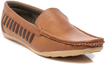 

TEN Tan Leather Loafers Loafers For Men(Tan