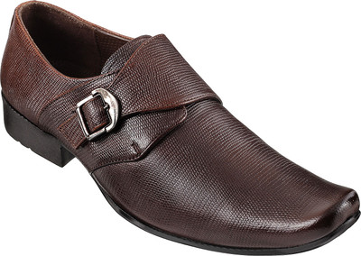 

Mochi Formal Monk Strap Shoes For Men(Brown, 12;brown