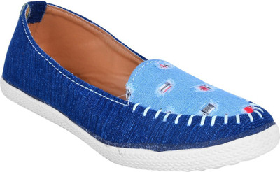 

Footrendz Ethnic Denim Bellies For Women(Blue