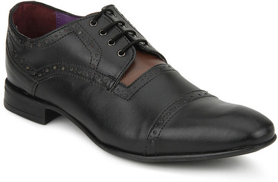 

Knotty Derby Black and Brown Viktor TC Brogue Corporate Casuals For Men(Black, Brown