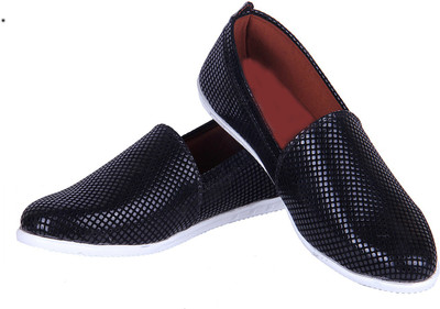 Goyal Square Pattern Black Casual Shoes For Men(Black)