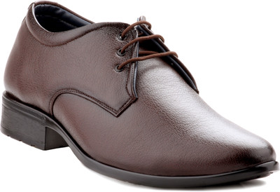 

Zebra Men's 100% Pure Synthetic Leather Brown Derby Formal Lace Up For Men(Brown