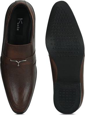 Kielz Kielz Tan Formal Slip-Ons Shoes Corporate Casuals