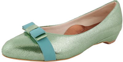 

Exotique Attrective Green Low Heel Ballerinas Bellies For Women(Green