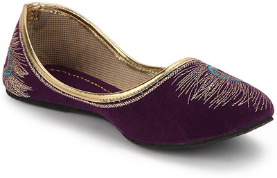 

Paduki Ethnic Mojaris For Women(Multicolor, Purple