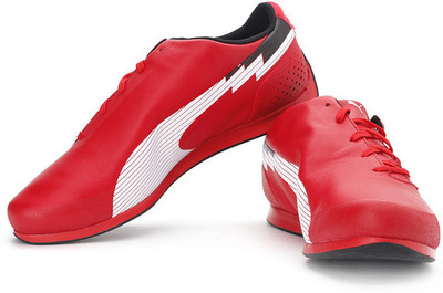 puma men red evospeed ferrari shoes