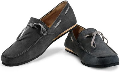 

FUNK Dugger Black Boat Shoes For Men(Black
