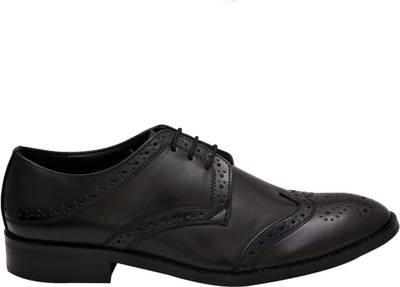 Hirel's Tan Cap Toe Derby Brogue Lace Up Lace Up