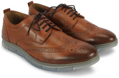 

Knotty Derby Johnson Brogue Derby Corporate Casuals For Men(Tan