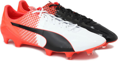 

Puma evoSPEED 1.5 FG Football Shoes For Men(White, Puma black-puma white-red blast